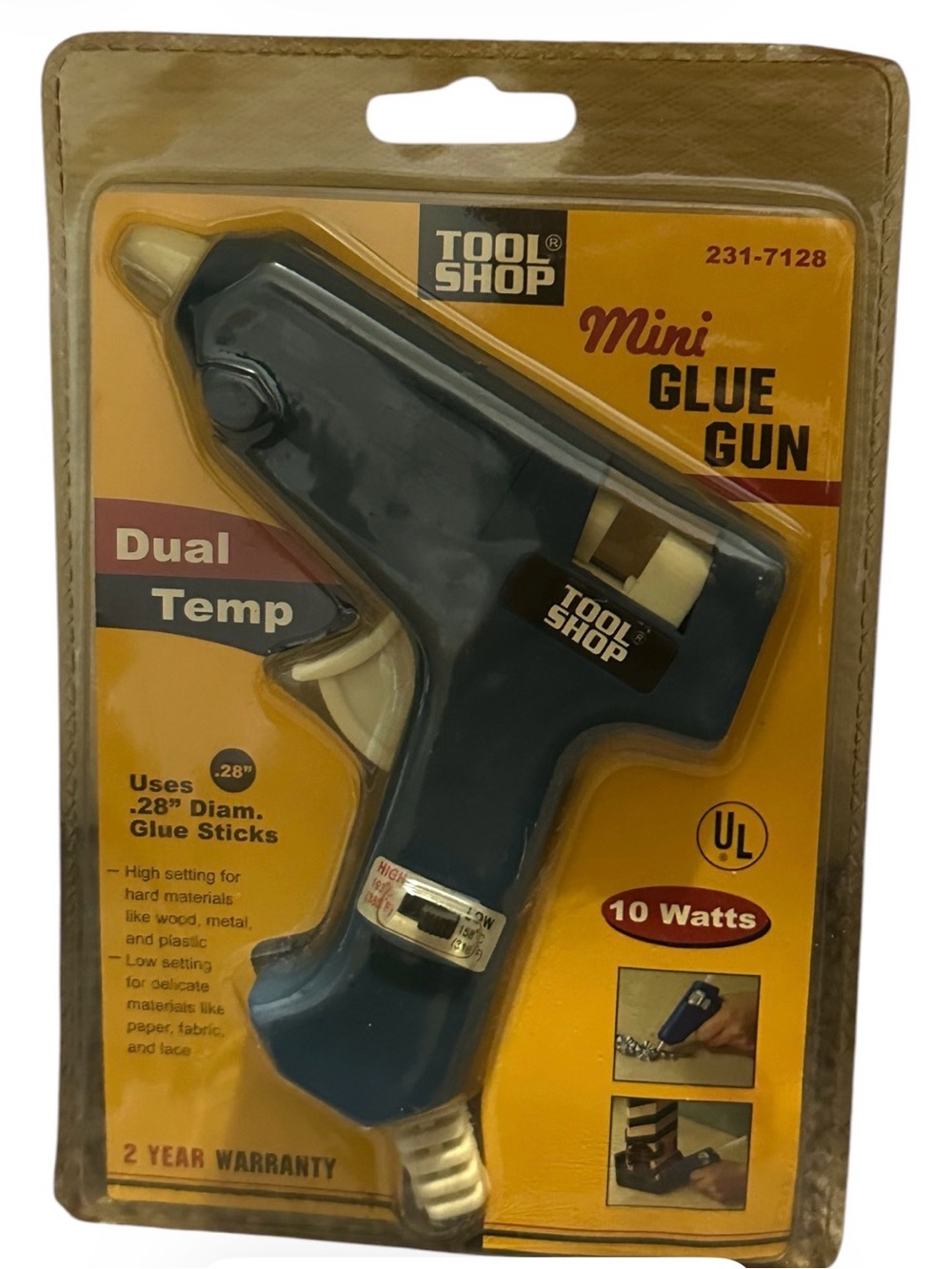 Tool Shop Mini Dual Temp Glue Gun in Navy Blue. Vintage